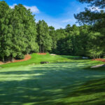 Golfbane i fjellterreng ved Champion Hills i North Carolina.