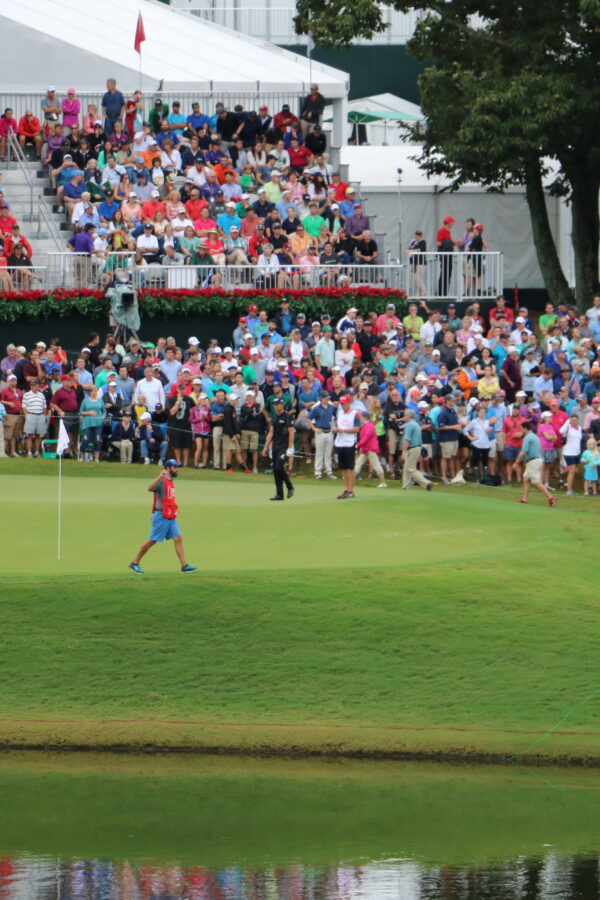 Hull 17 på East Lake Golf Club under TOUR Championship i 2015. Illustrasjonsfoto.