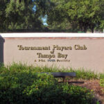 PGA TOUR-skilt ved TPC Tampa Bay, fotografert i 2006. Arkivfoto.