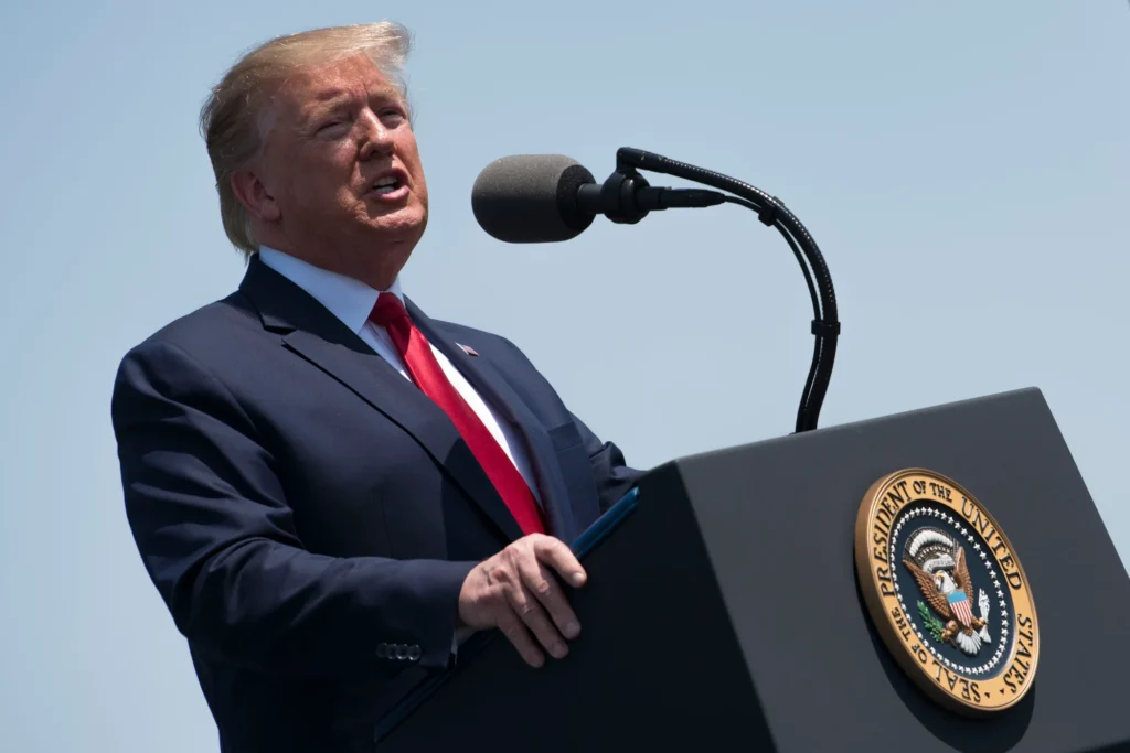 Donald Trump under en seremoni ved Pentagon i juli 2019. Illustrasjonsfoto.