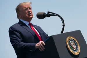 Donald Trump under en seremoni ved Pentagon i juli 2019. Illustrasjonsfoto.