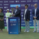 Miyu Yamashita etter seieren i Aramco Korea Championship på New Korea Country Club.