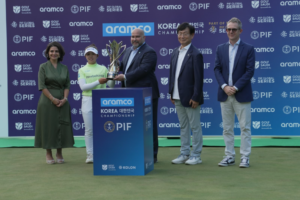 Miyu Yamashita etter seieren i Aramco Korea Championship på New Korea Country Club.